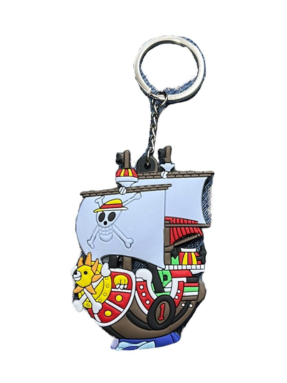 LLavero Goma Plano Barco Thousand Sunny One Piece