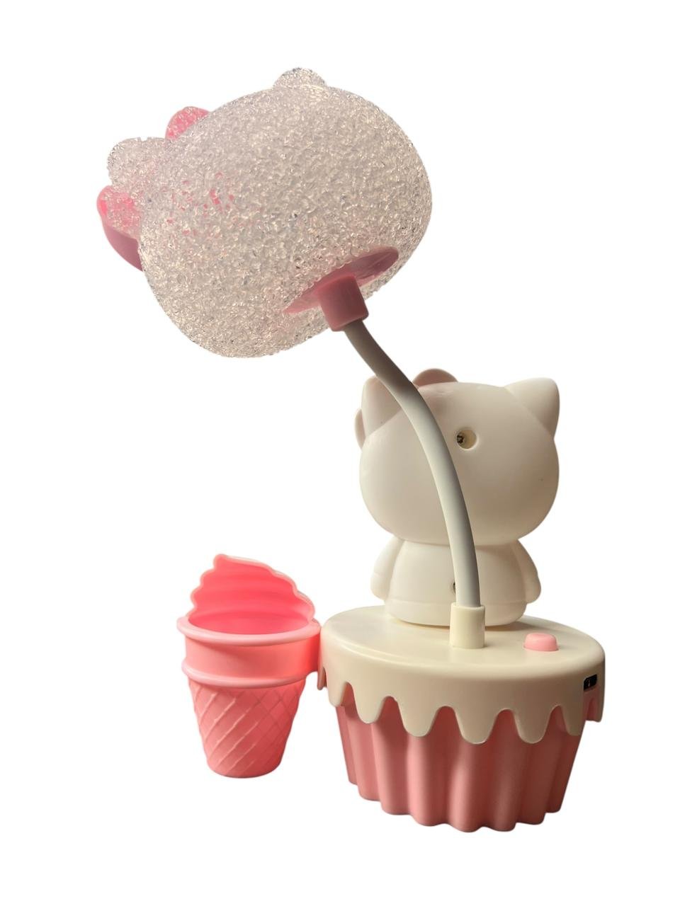 Lampara De Hello Kitty Rosa Con Helado De Diamantes - Imagen 2