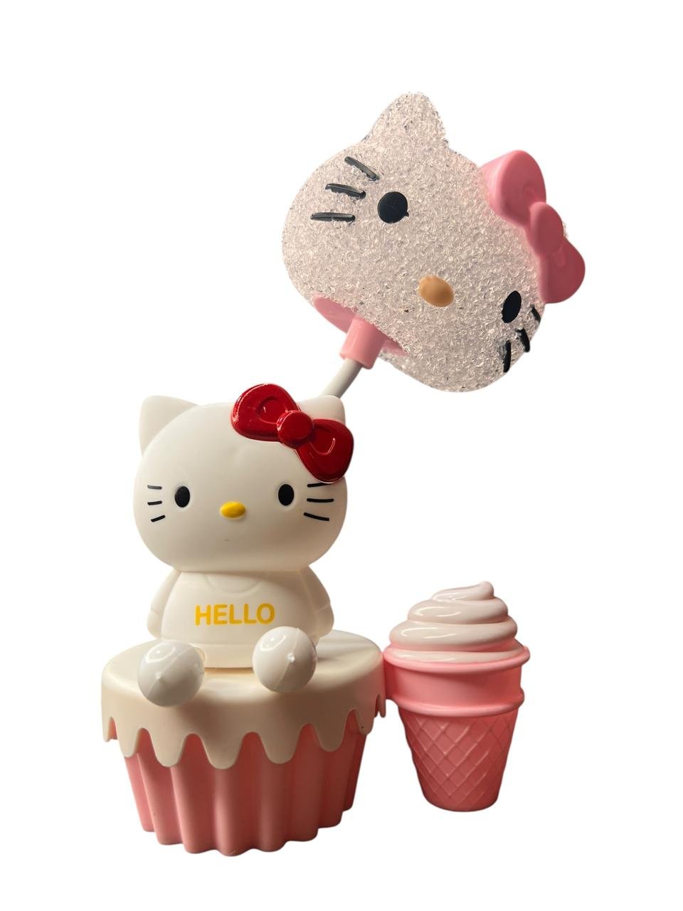 Lampara De Hello Kitty Rosa Con Helado De Diamantes