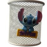 Porta Lapiz Azul De Stitch Blanco