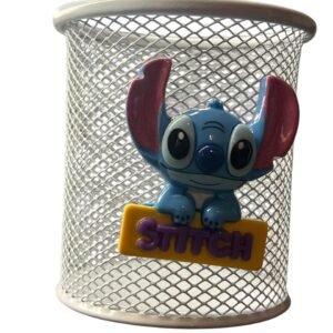 Porta Lapiz Azul De Stitch Blanco