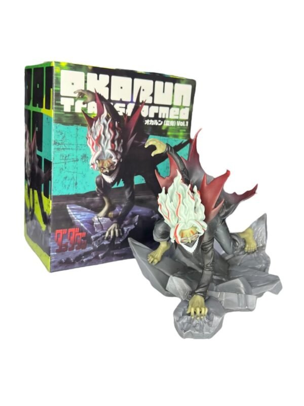 Figura Okarun Arrodillado Base Piedra 12cm Dandadan