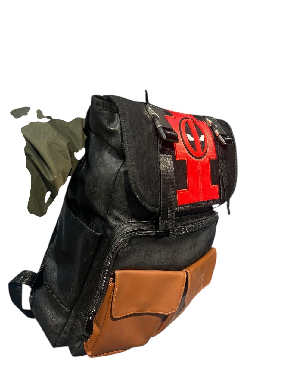 Maleta Grande Cuerina Deadpool Broches - Imagen 4