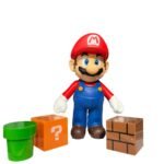 Figura Mario Bros Con Bloque De Ladrillo Y Tubería - 20cm
