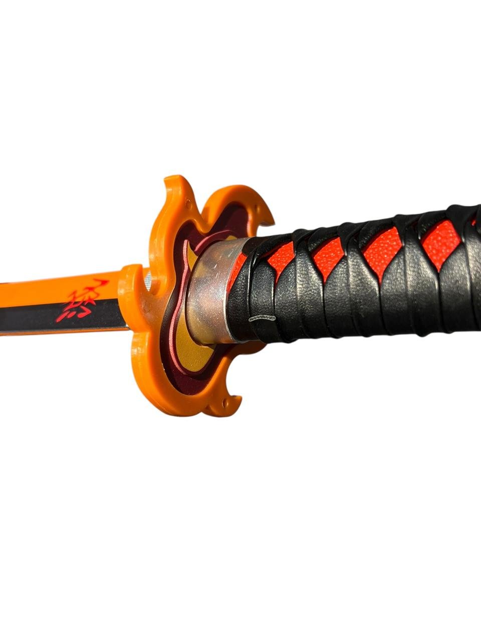 Katana Acero Tanjiro- Rengoku Hoja Naranja Demon Slayer - Imagen 4