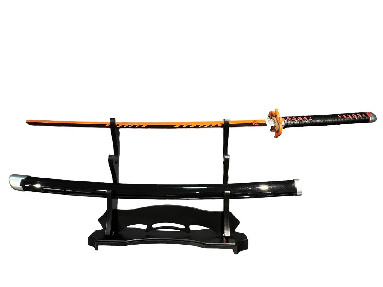 Katana Acero Tanjiro- Rengoku Hoja Naranja Demon Slayer