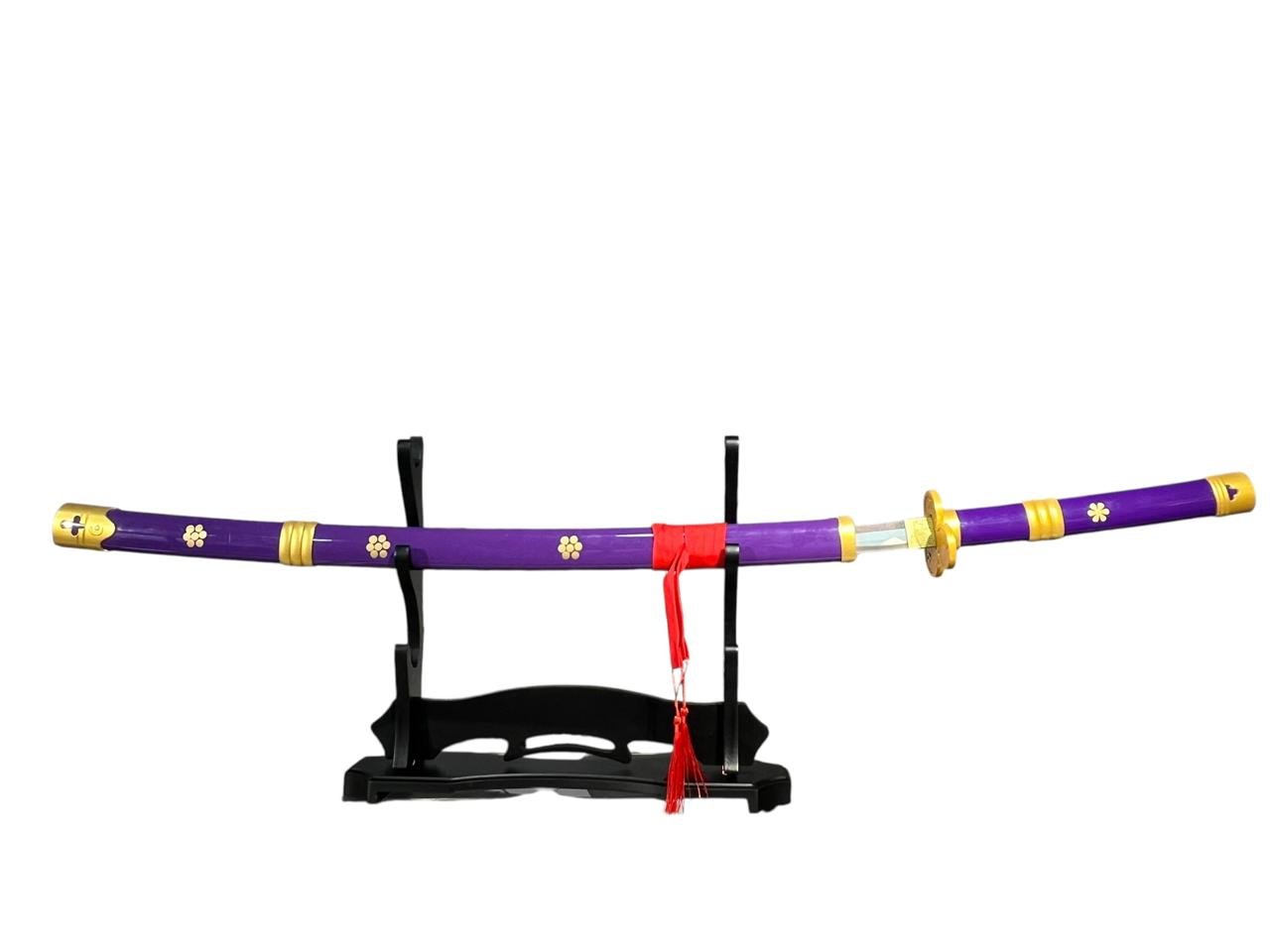Katana Zoro Enma Morado Acero One Piece - Imagen 4