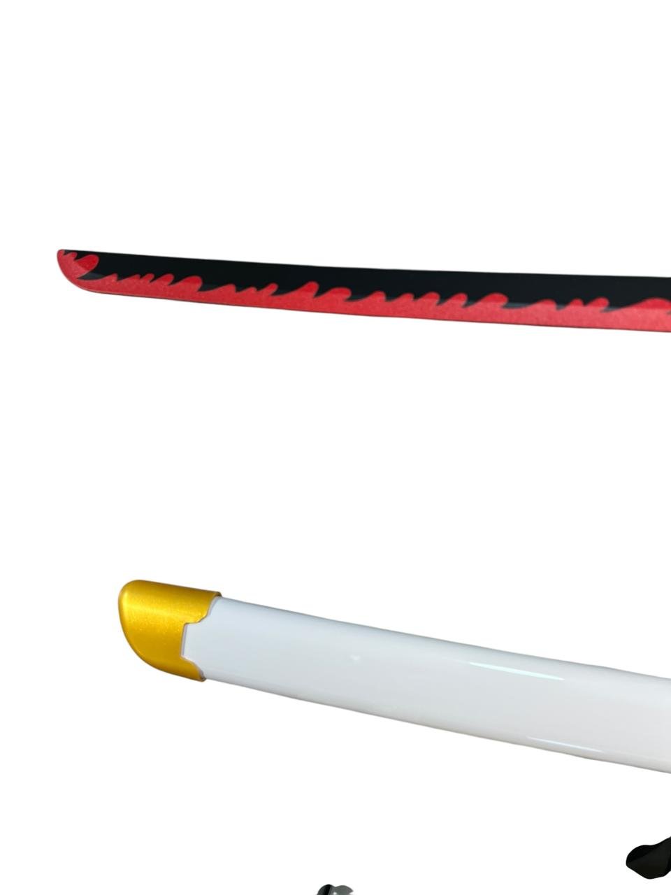 Katana Acero Rengoku Blanco Demon Slayer - Imagen 5