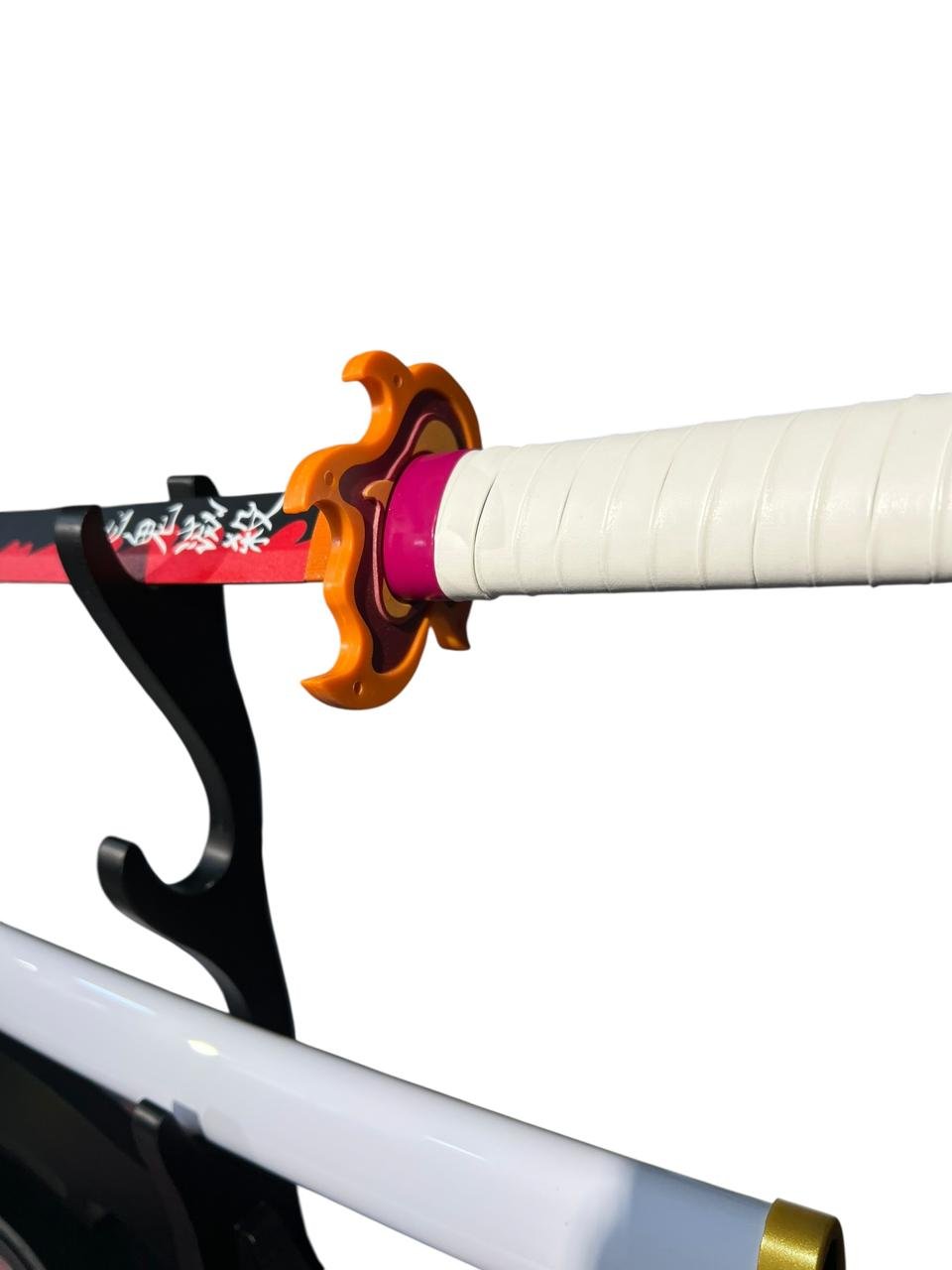 Katana Acero Rengoku Blanco Demon Slayer - Imagen 8