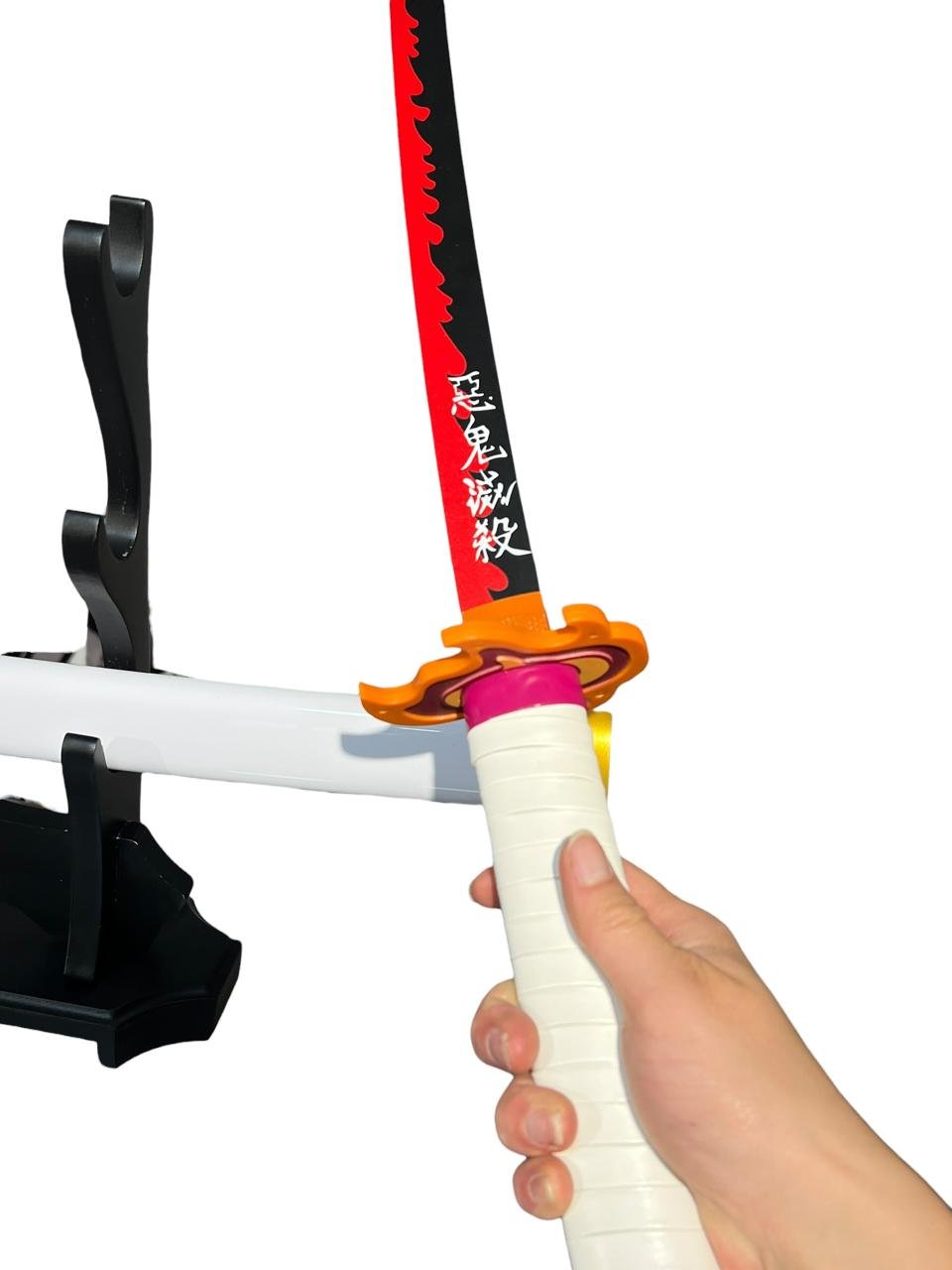 Katana Acero Rengoku Blanco Demon Slayer - Imagen 2