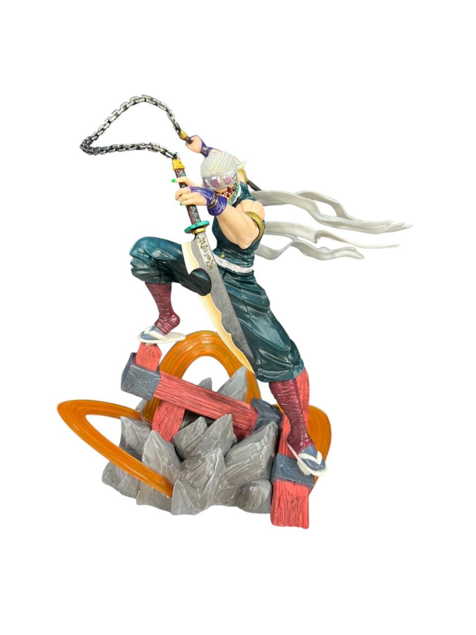Figura Tengen Uzui Pose De Ataque 25cm Demon Slayer - Imagen 3