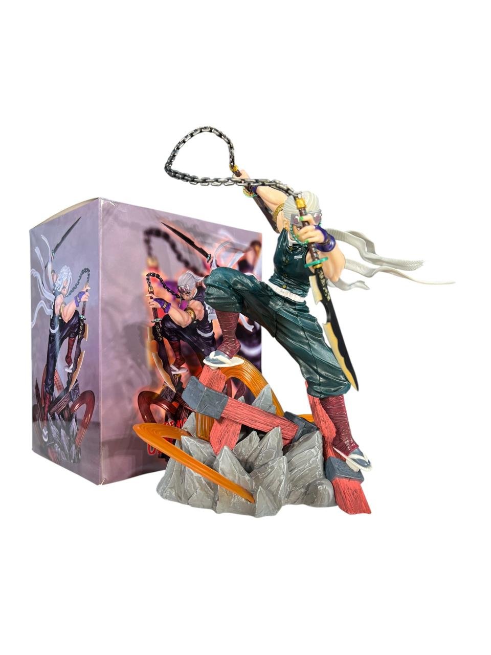 Figura Tengen Uzui Pose De Ataque 25cm Demon Slayer