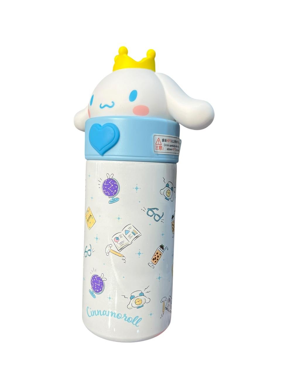 Termo Cara Cinnamoroll 21 Cm Sanrio 350 Ml Blanco - Imagen 5