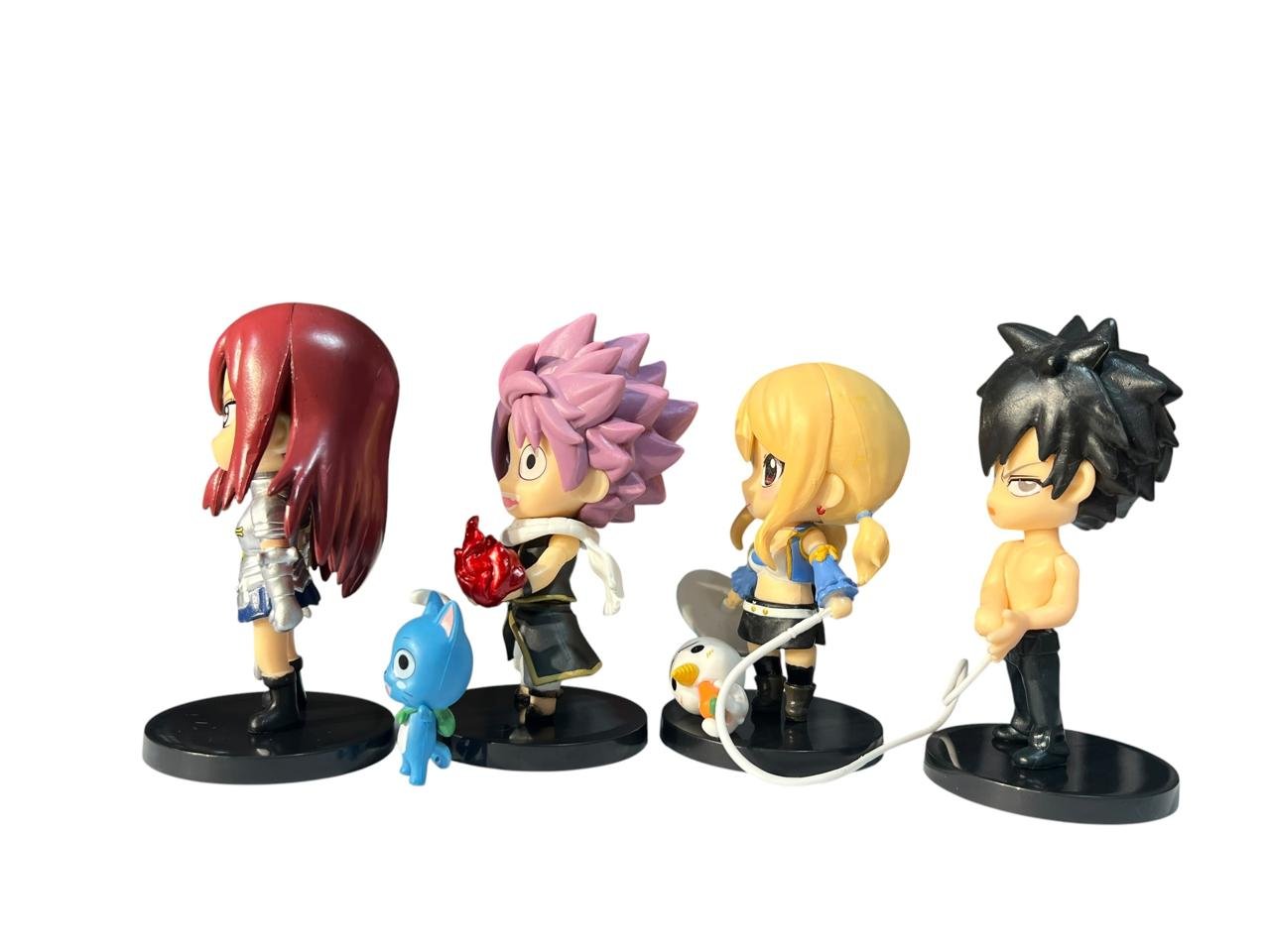 Figuras X4 Cabezones Personajes Fairy Tail 9cm - Imagen 2