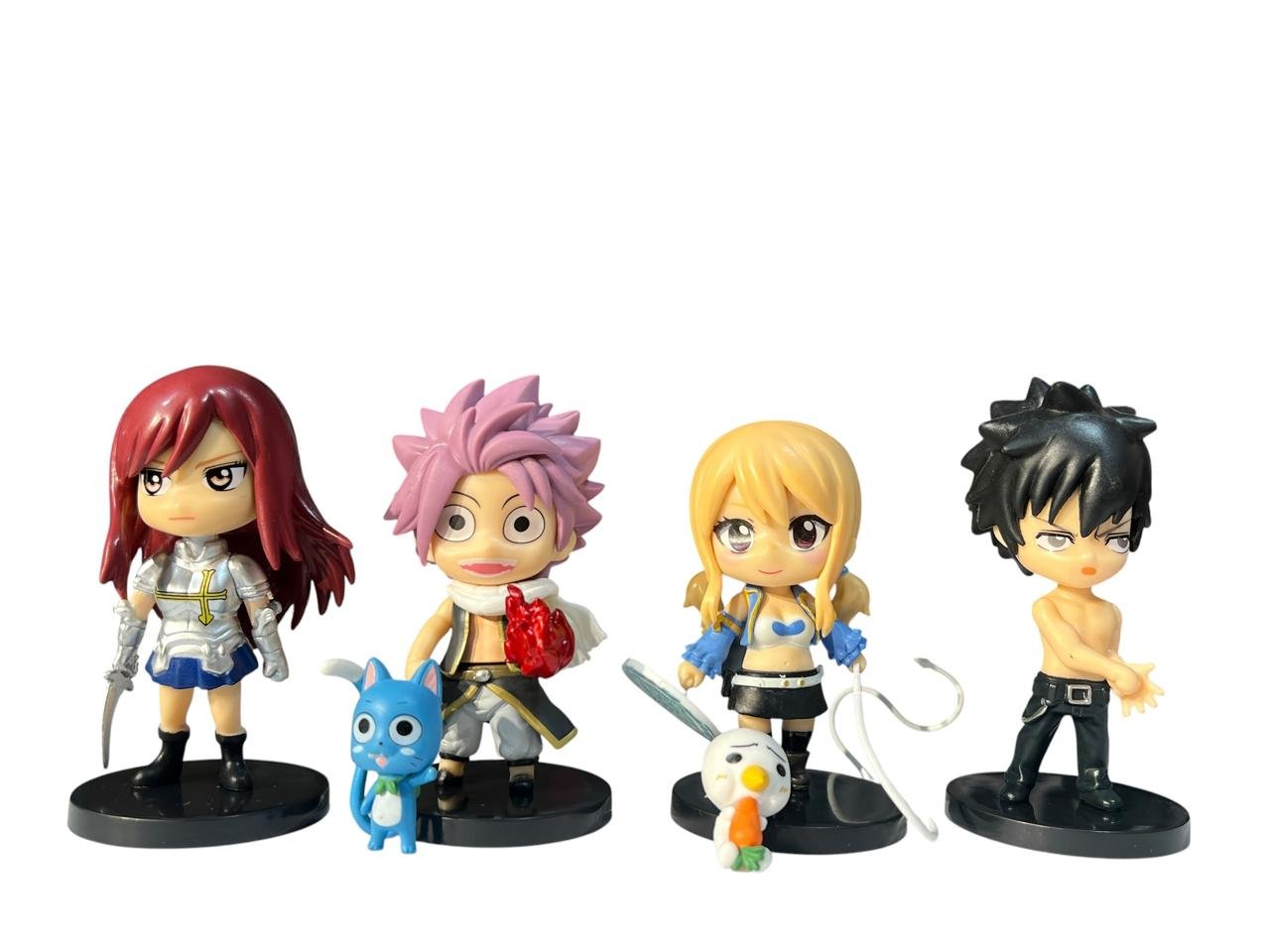 Figuras X4 Cabezones Personajes Fairy Tail 9cm