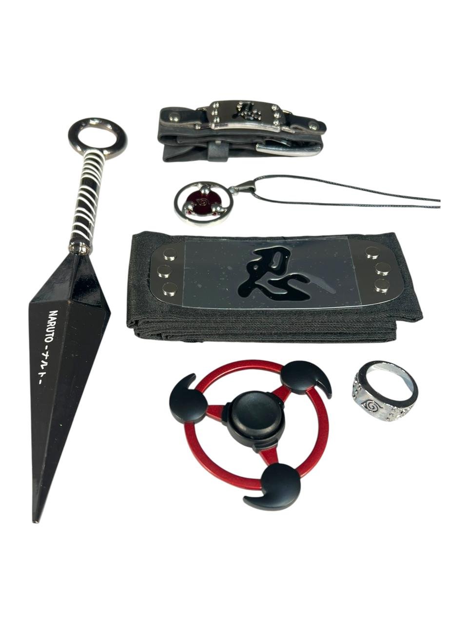 Set X6 Uzumaki Naruto Bandana Shinobi Naruto Shippuden Negro Negro