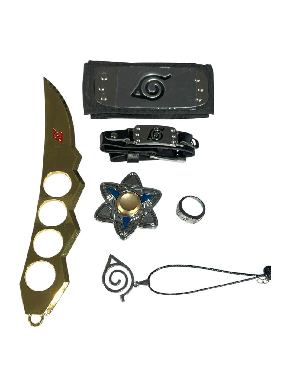 Set X6 Aldea De La Hoja Naruto Kunai Dorada 0.1