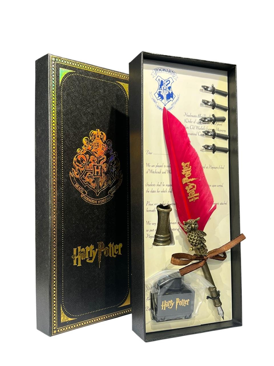 Pluma Para Escribir Con Estuche + Tinta + Sello Harry Potter - Imagen 5