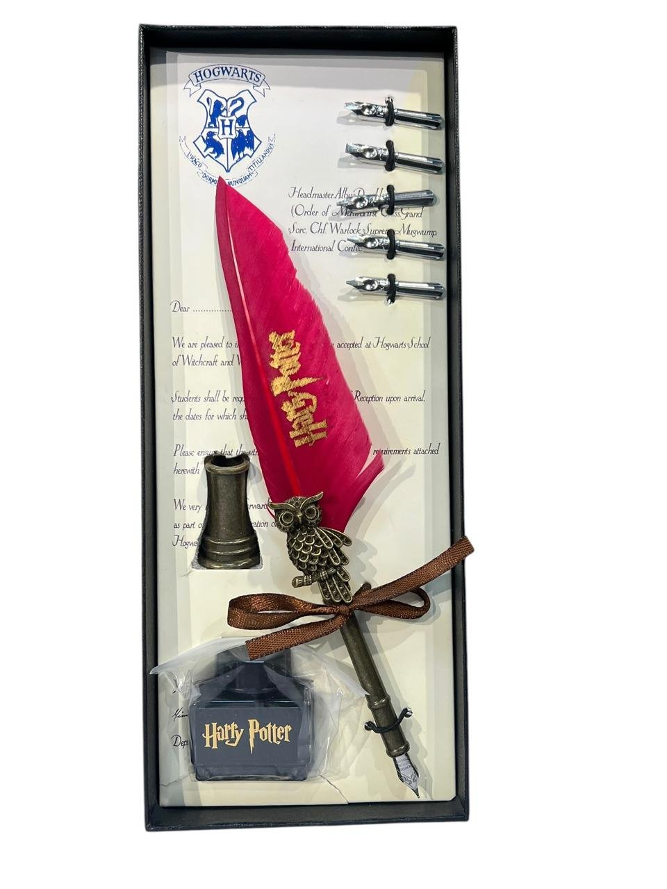 Pluma Para Escribir Con Estuche + Tinta + Sello Harry Potter - Imagen 4