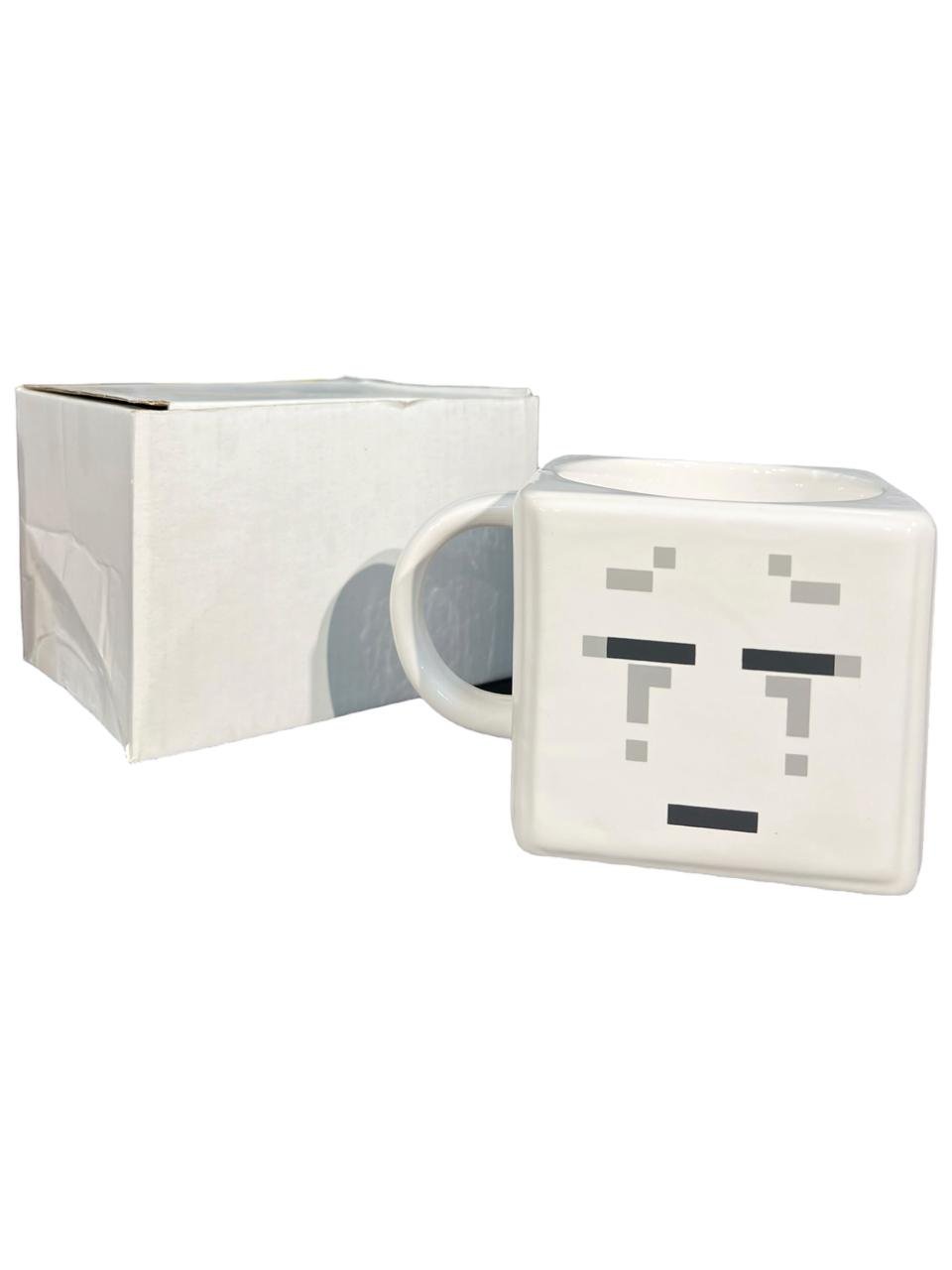 Mug- Pocillo Cara Ghast 9.5 Cm Blanco Triste Minecraft Blanco - Imagen 6