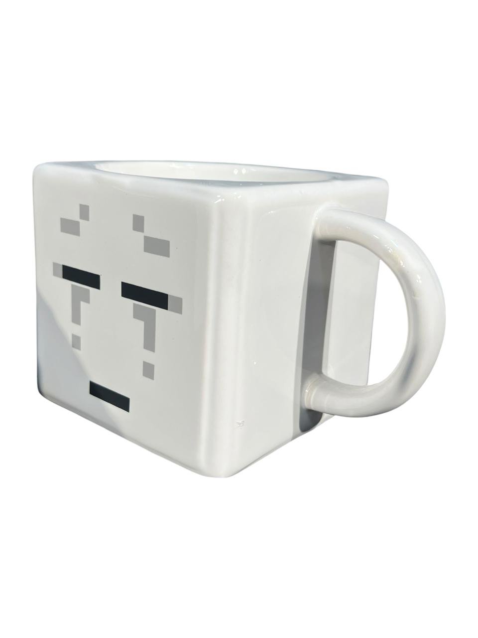Mug- Pocillo Cara Ghast 9.5 Cm Blanco Triste Minecraft Blanco - Imagen 4