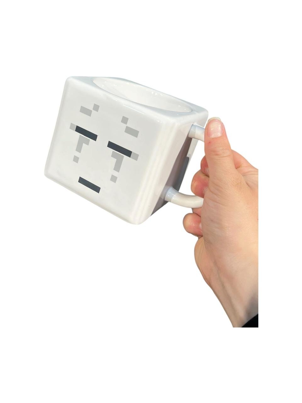 Mug- Pocillo Cara Ghast 9.5 Cm Blanco Triste Minecraft Blanco - Imagen 2