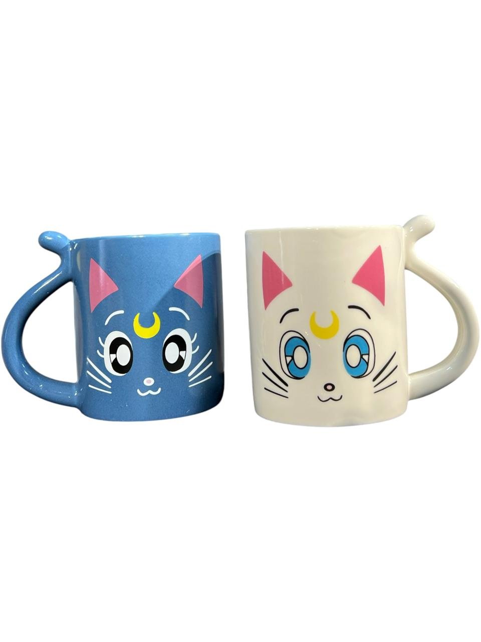 Mug X2 Luna Y Artemis 10cm Sailor Moon Blanco - Imagen 5