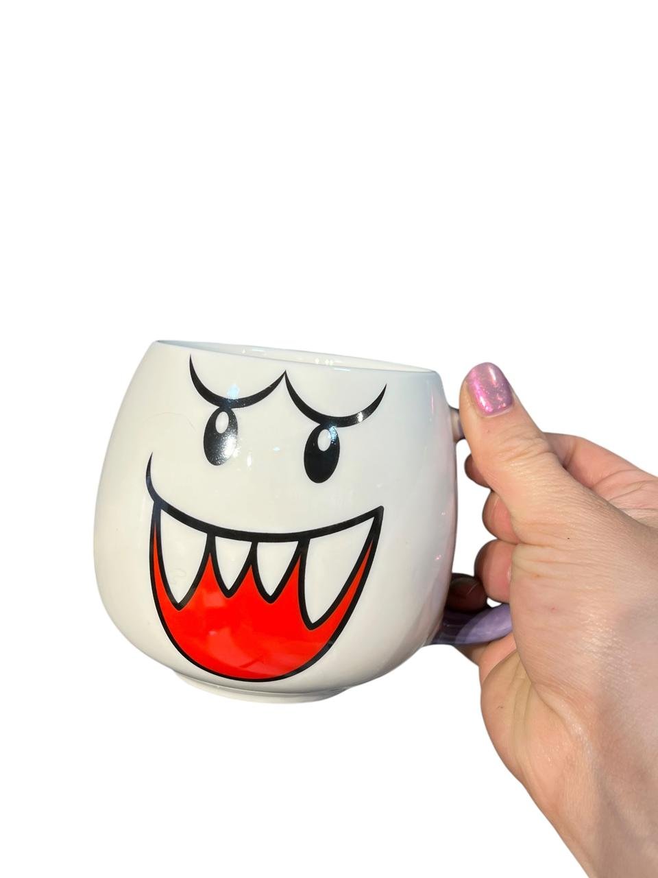 Mug Boo 9cm Fantasma Mario Bross Blanco - Imagen 3