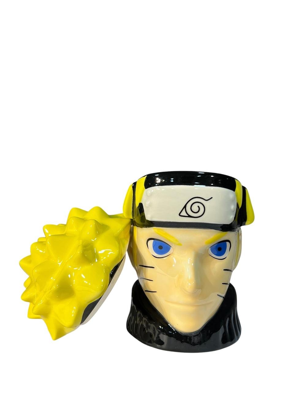 Mug Cabeza De Naruto Con Tapa 15cm Amarillo - Imagen 4