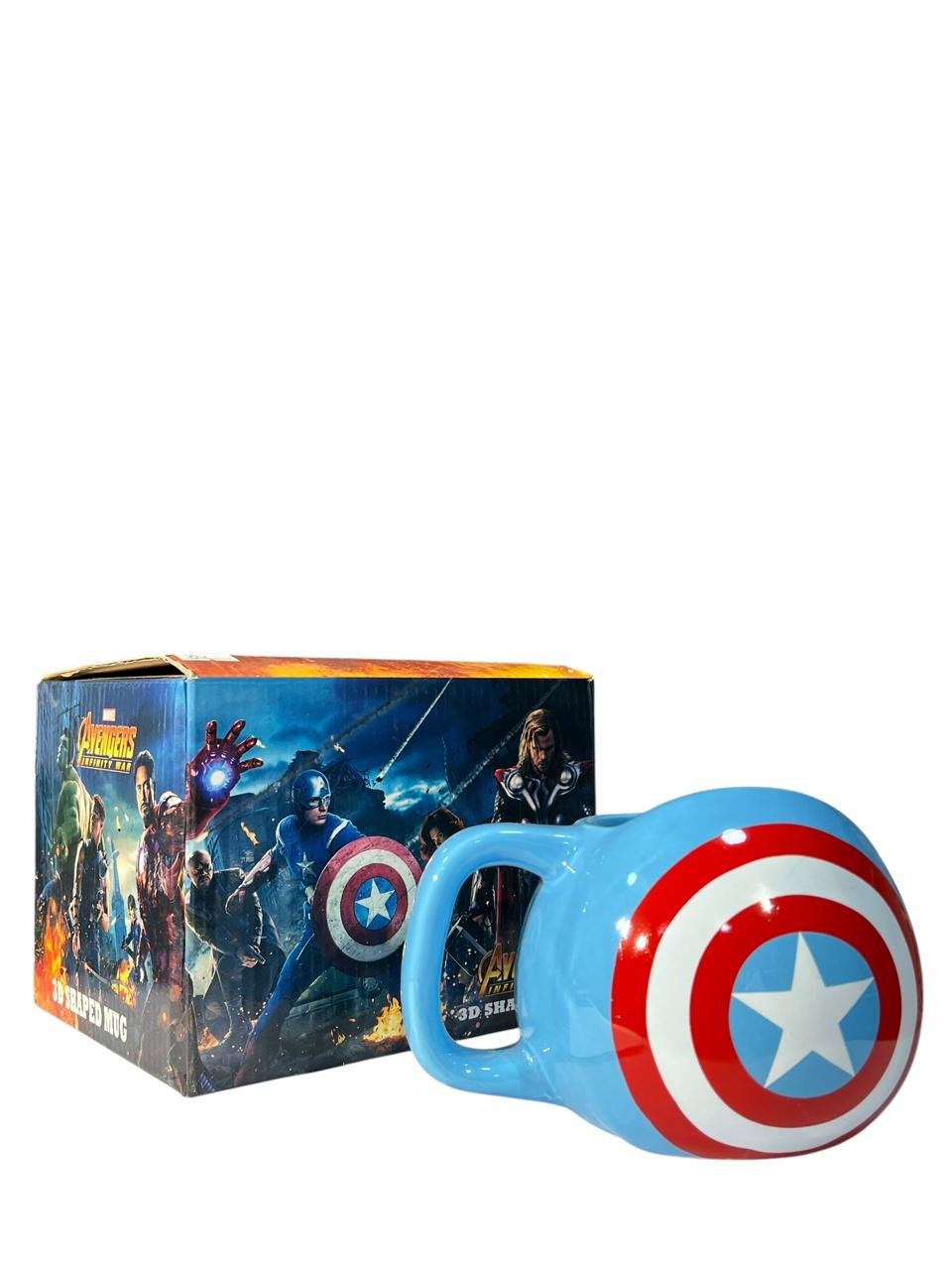 Mug Capitán América Super Héroe 11cm Azul Acero - Imagen 8