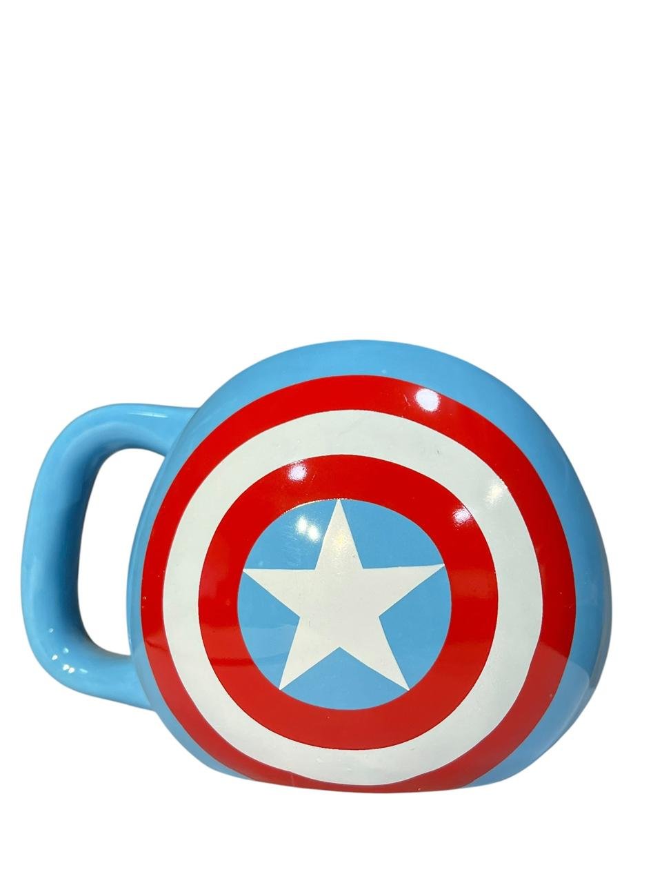 Mug Capitán América Super Héroe 11cm Azul Acero - Imagen 7
