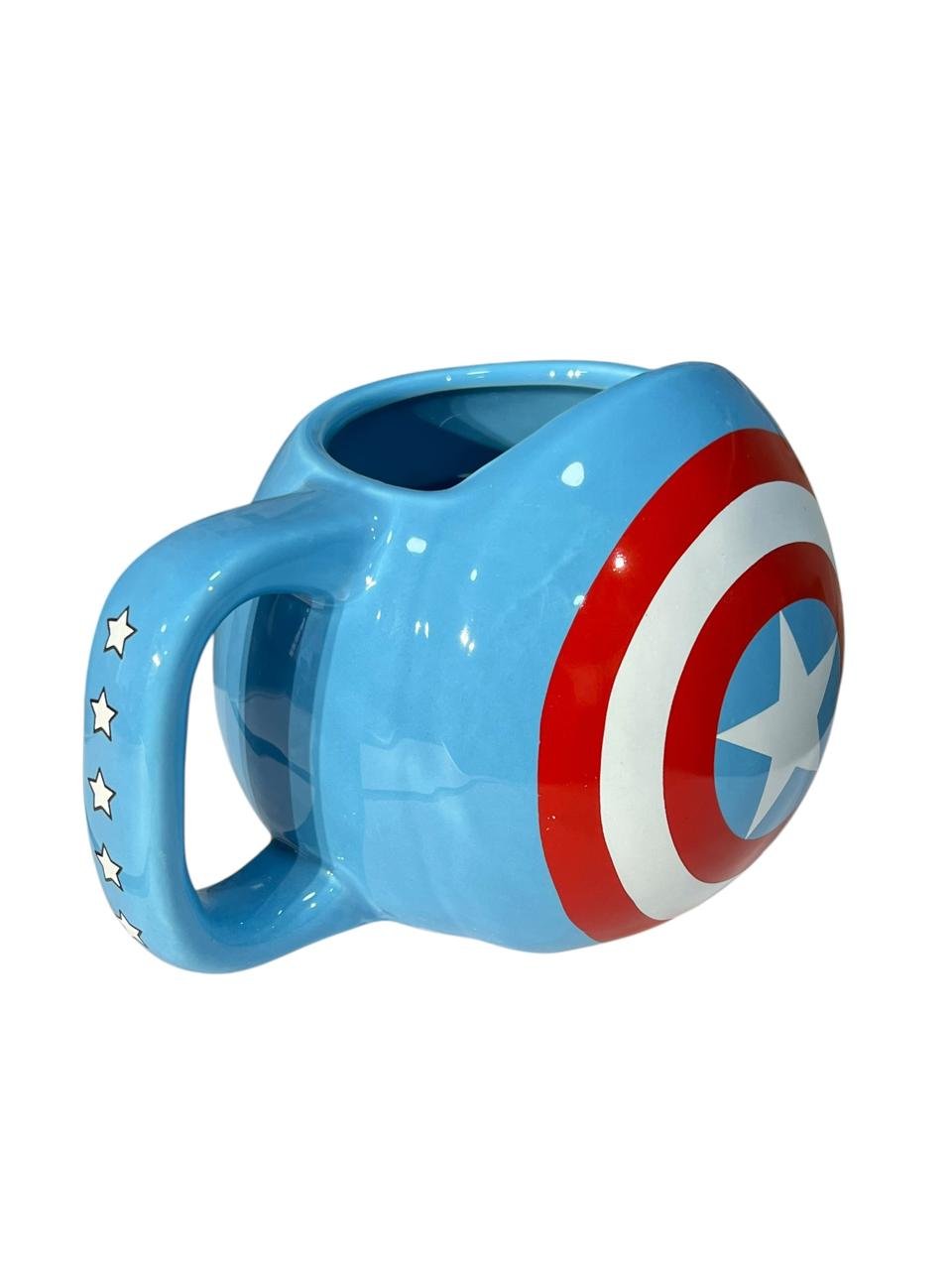 Mug Capitán América Super Héroe 11cm Azul Acero - Imagen 3