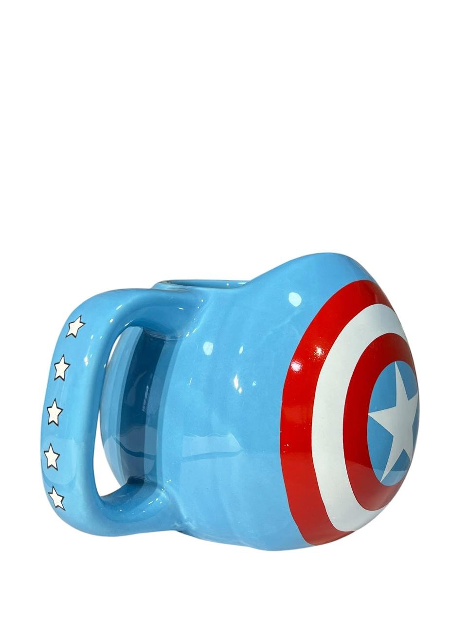 Mug Capitán América Super Héroe 11cm Azul Acero - Imagen 2