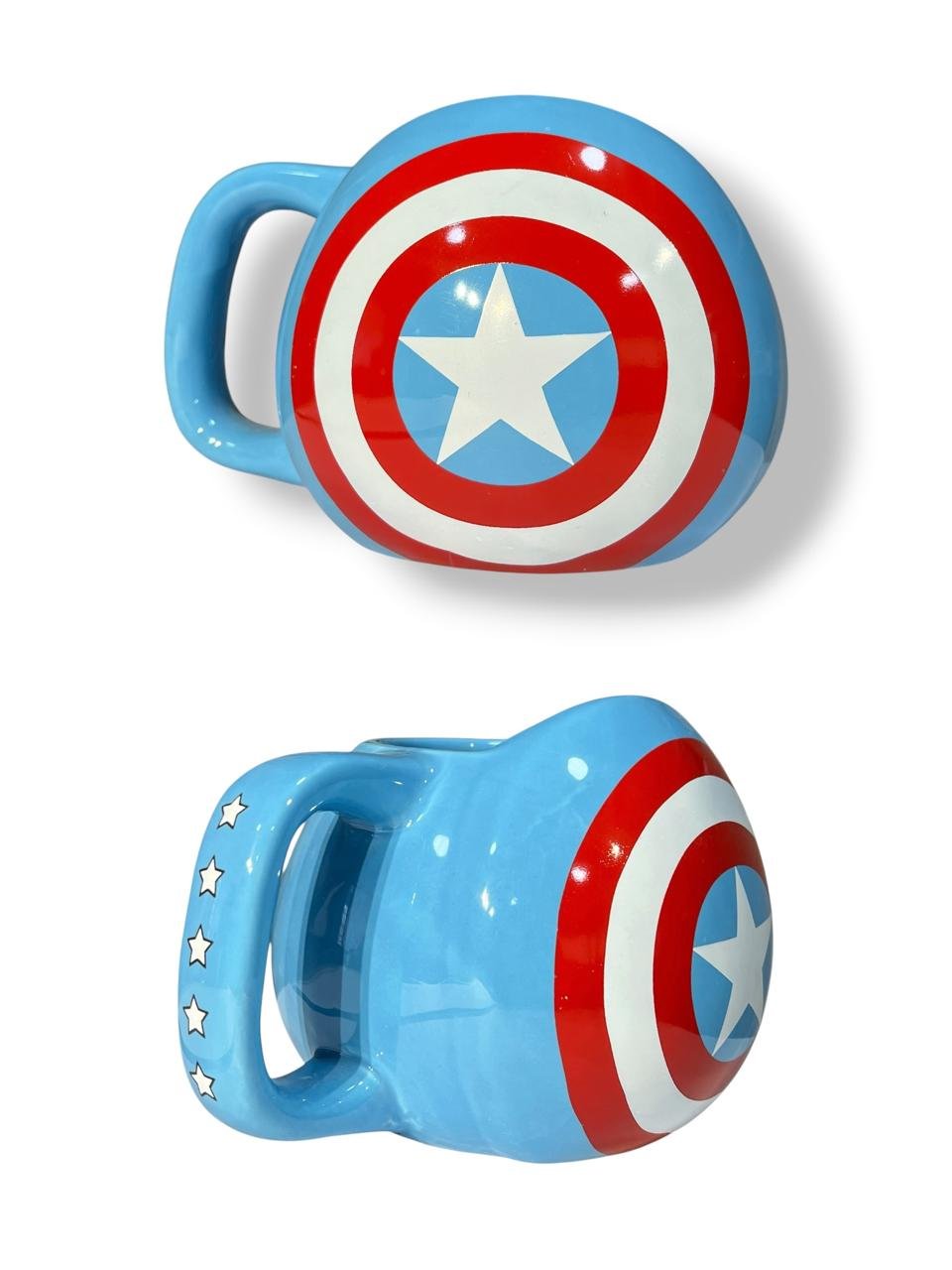 Mug Capitán América Super Héroe 11cm Azul Acero