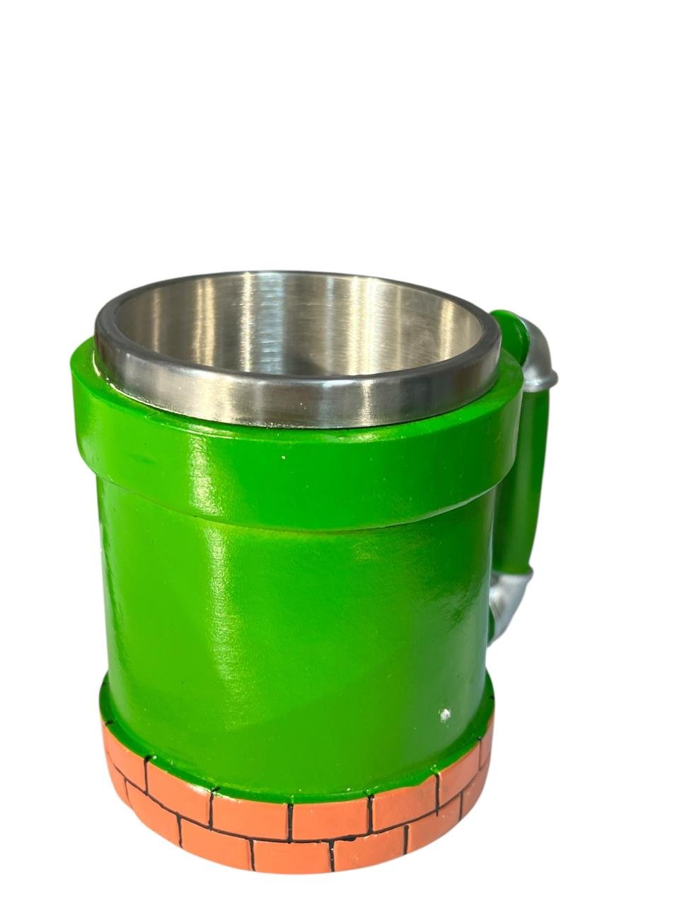 Mug Acero Barril Tubo 11 Cm Mario Bross Verde - Imagen 2