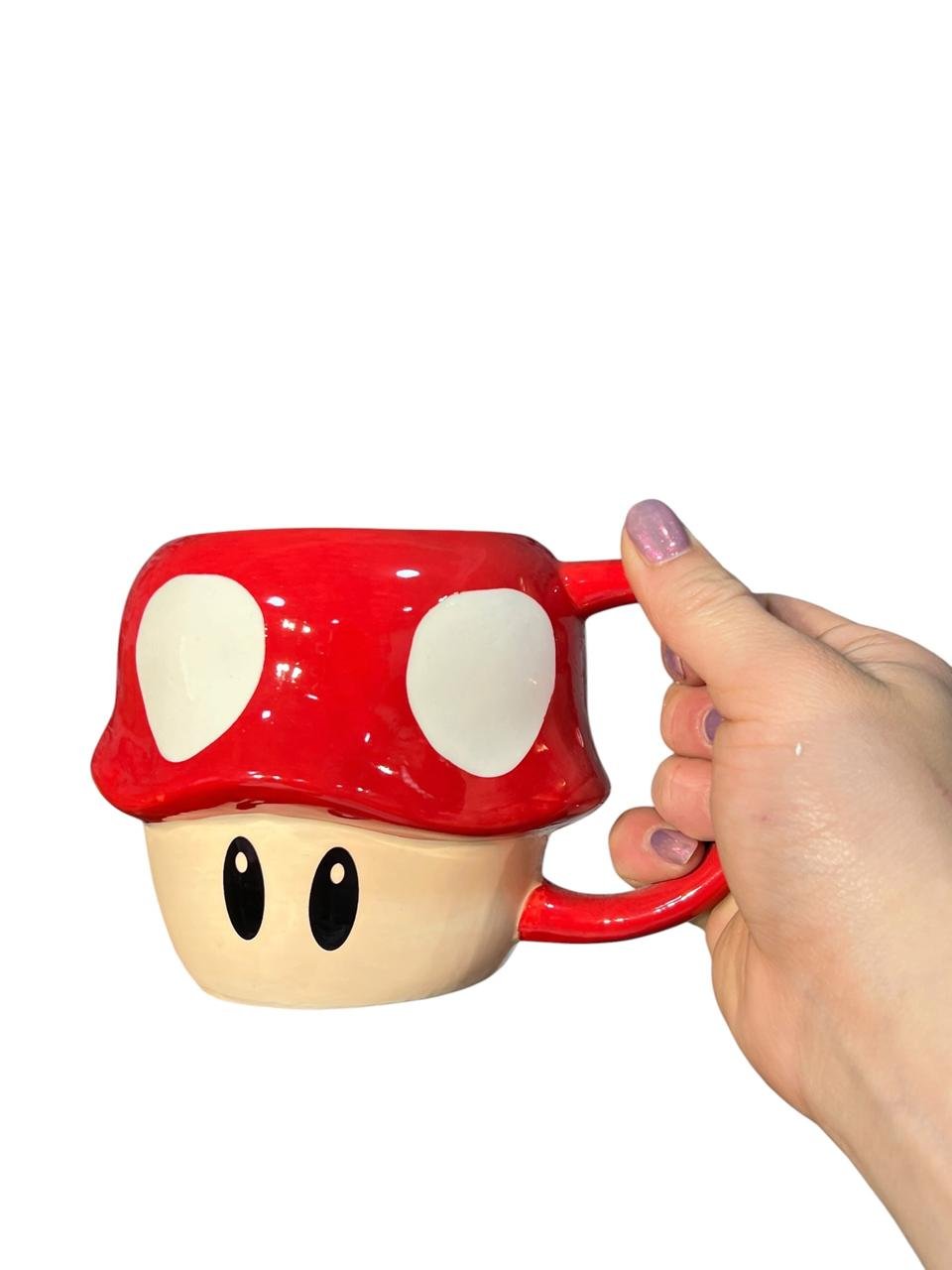 Mug Cerámica Toad Hongo 10cm Mario Bross Rojo - Imagen 4