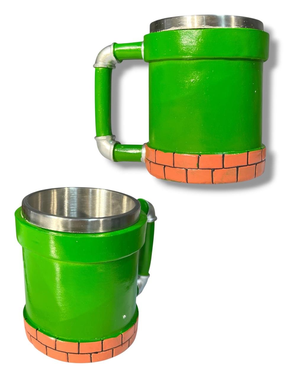 Mug Acero Barril Tubo 11 Cm Mario Bross Verde - Imagen 7