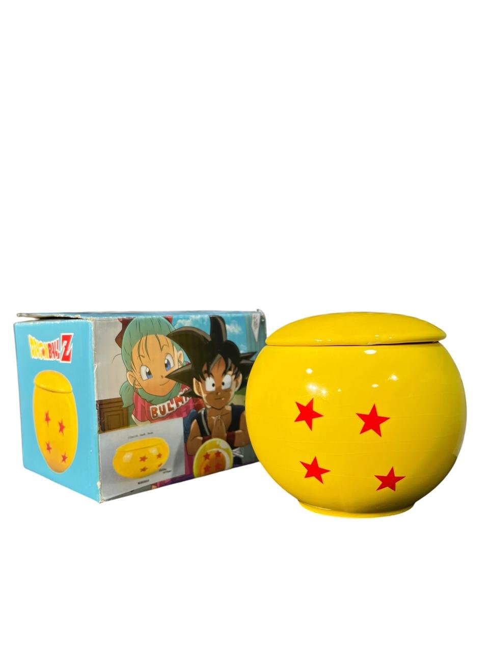 Mug Con Tapa Cuatro Esferas Goku 9.5 Cm - Dragon Ball Amarillo - Imagen 6