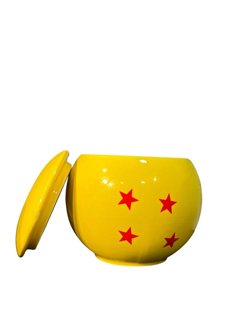 Mug Con Tapa Cuatro Esferas Goku 9.5 Cm - Dragon Ball Amarillo - Imagen 4