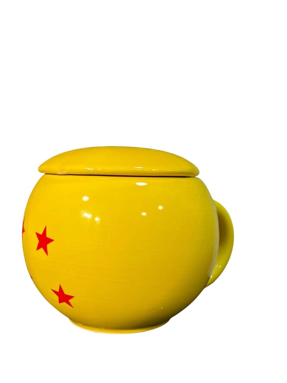 Mug Con Tapa Cuatro Esferas Goku 9.5 Cm - Dragon Ball Amarillo - Imagen 2
