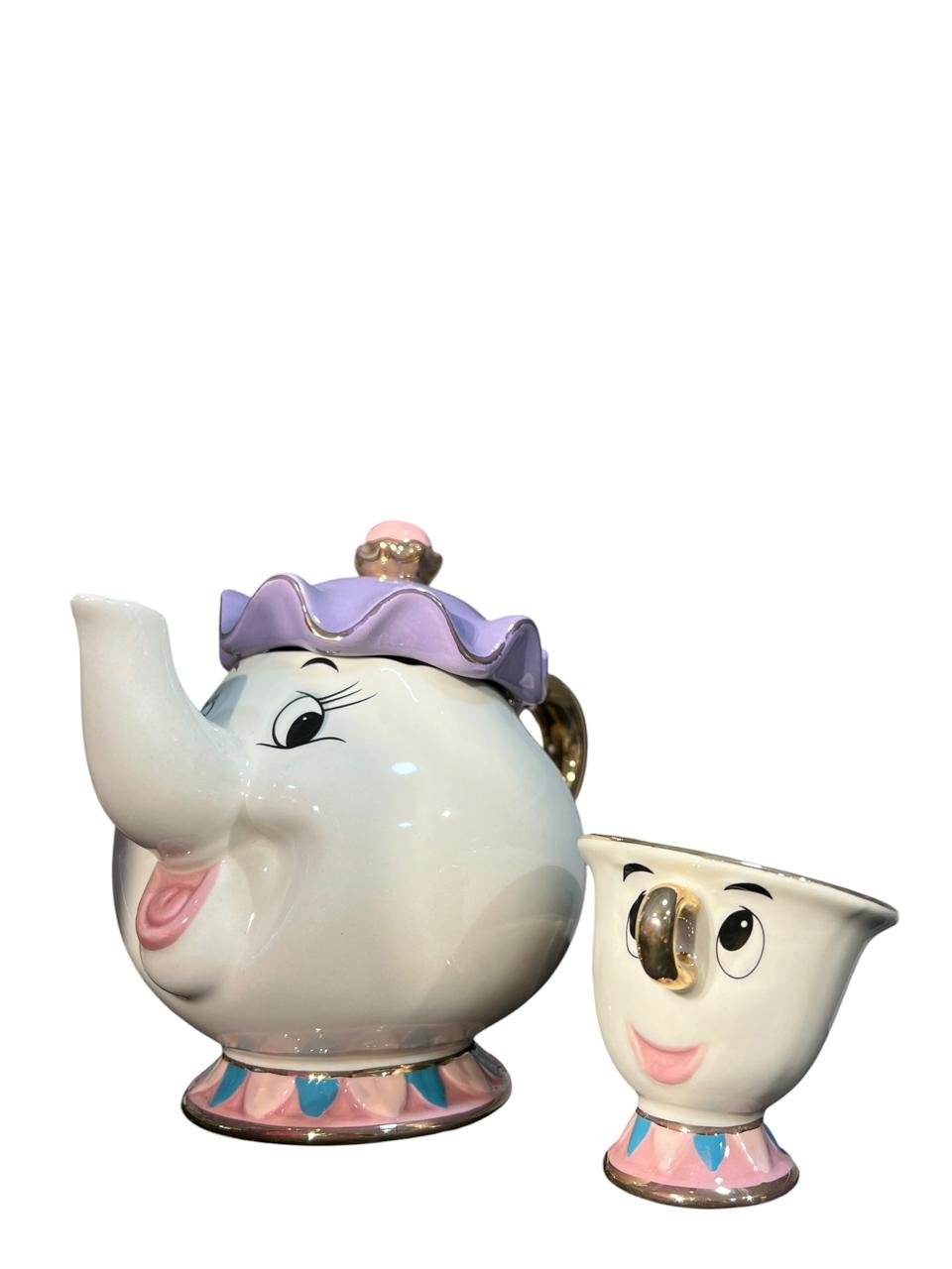 Set Tetera -taza De La Bella Y La Bestia Sra. Potts Y Chip Blanco - Imagen 9