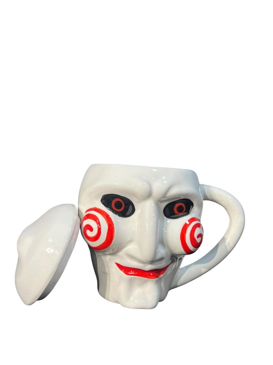 Mug Saw 10cm Juego Del Miedo Blanco - Imagen 3