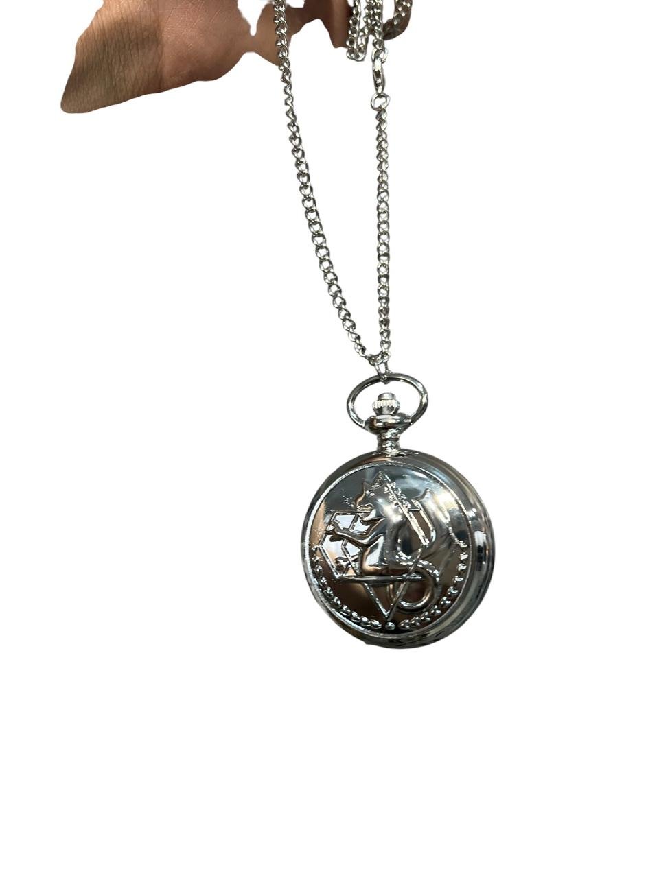Set Reloj De Bolsillo + Collar +Anillo Full Metal - Imagen 6