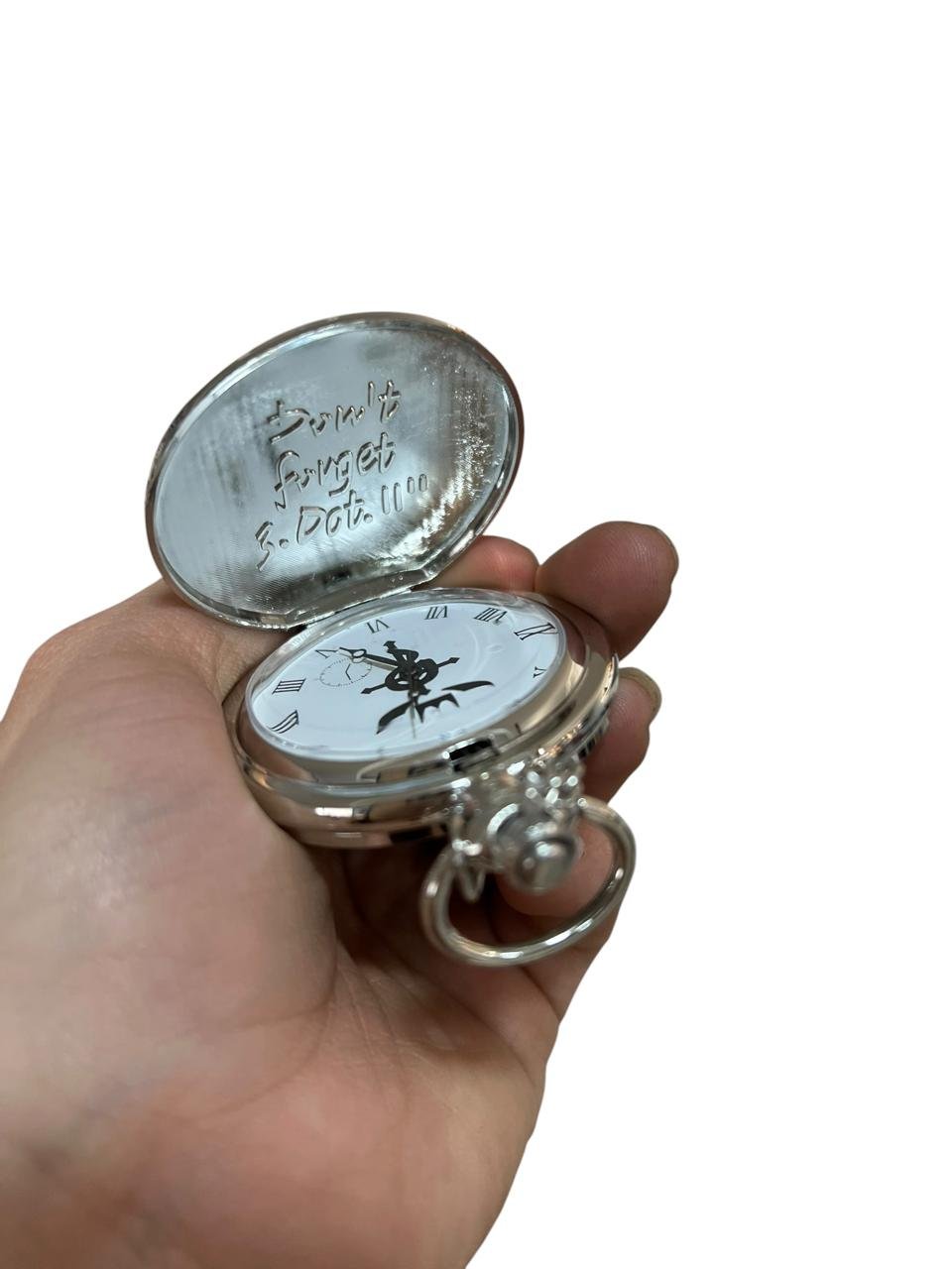 Set Reloj De Bolsillo + Collar +Anillo Full Metal - Imagen 9