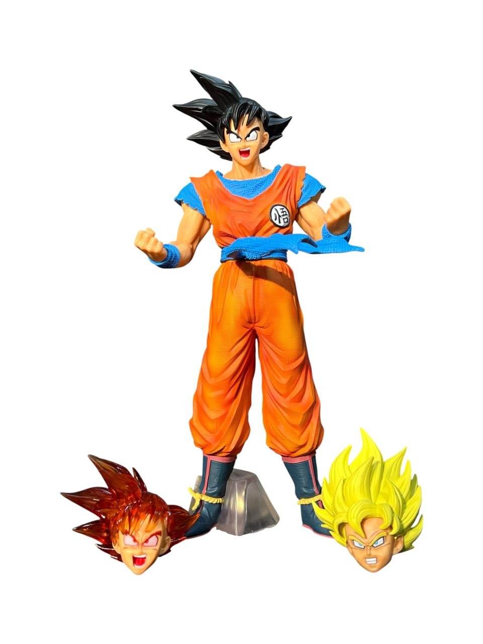 Figura Goku 3 Cambio De Cabezas Fase 1 Dragon Ball Z 29cm - Imagen 8