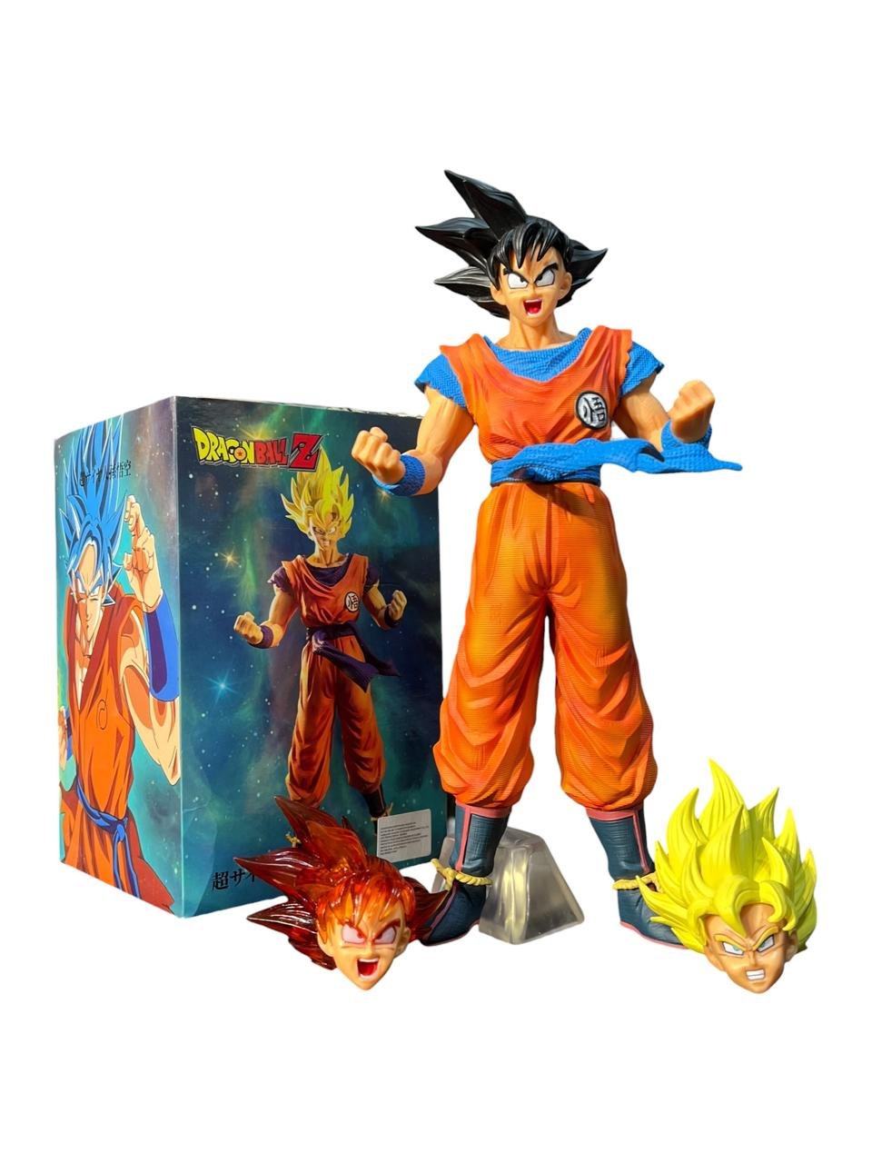 Figura Goku 3 Cambio De Cabezas Fase 1 Dragon Ball Z 29cm