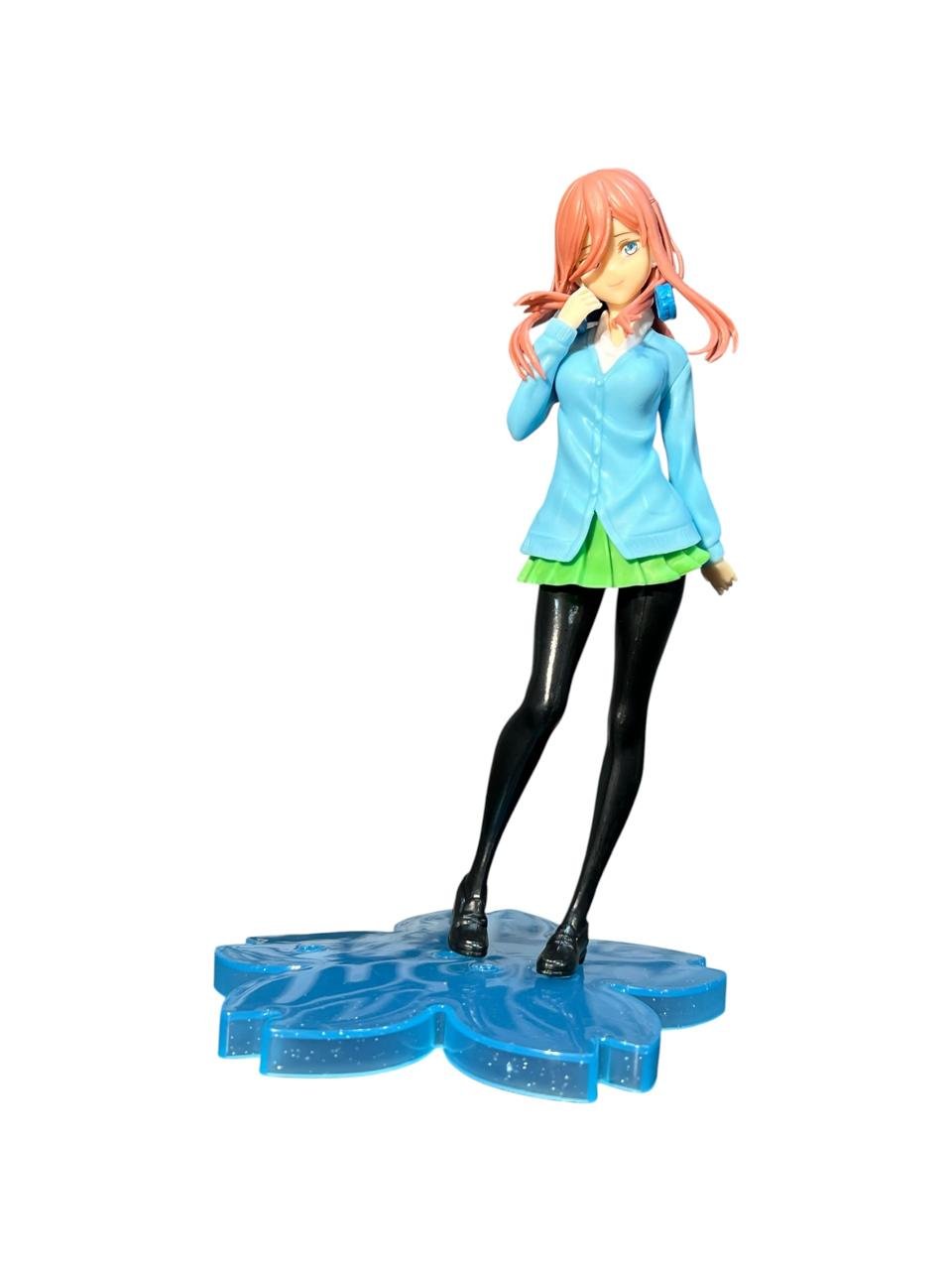 Figura Miku Nakano 18cm Base Azul Las Quintillizas