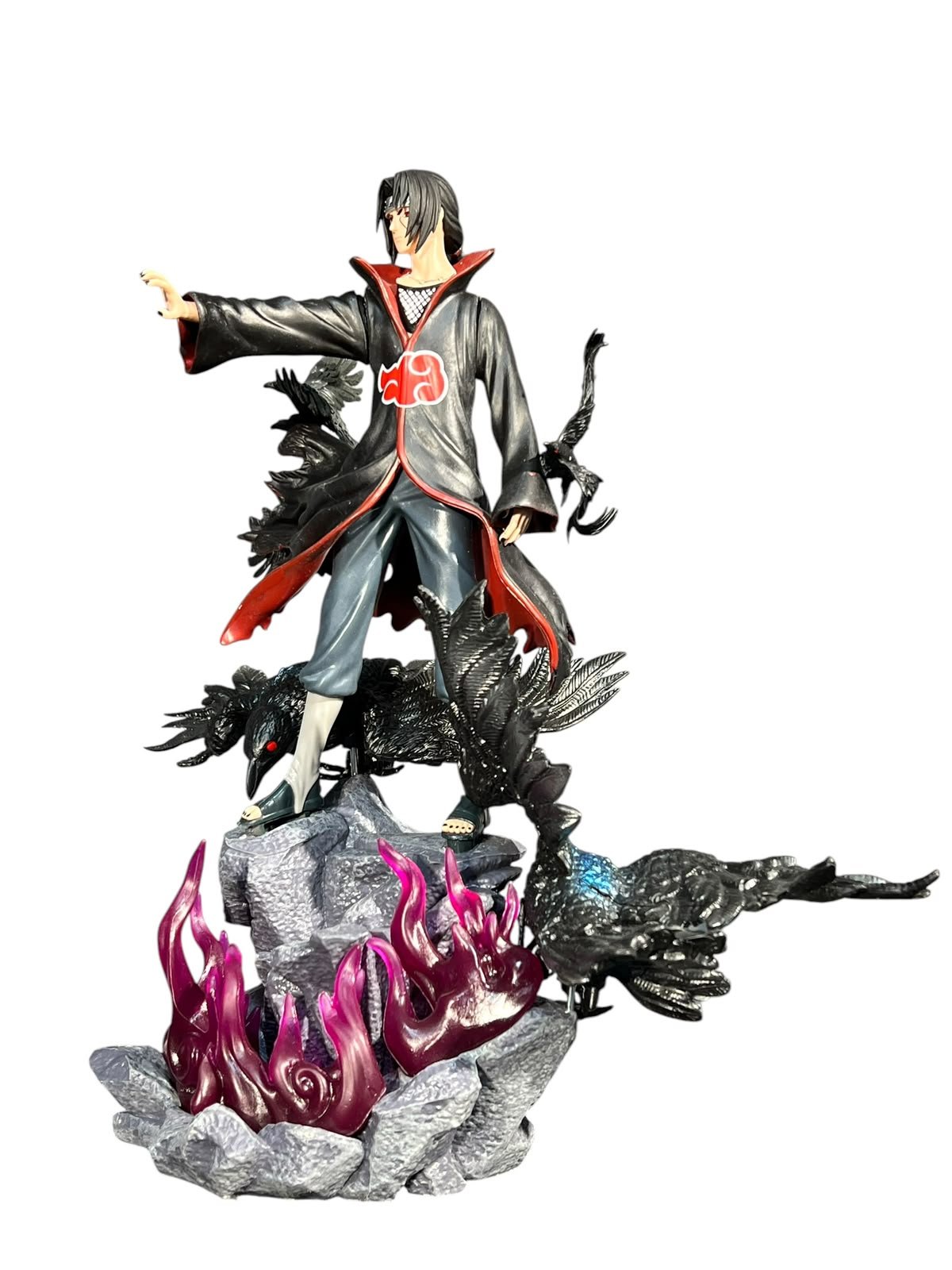 Figura Itachi Uchiha Base Piedra 39cm Cuervos Naruto - Imagen 7