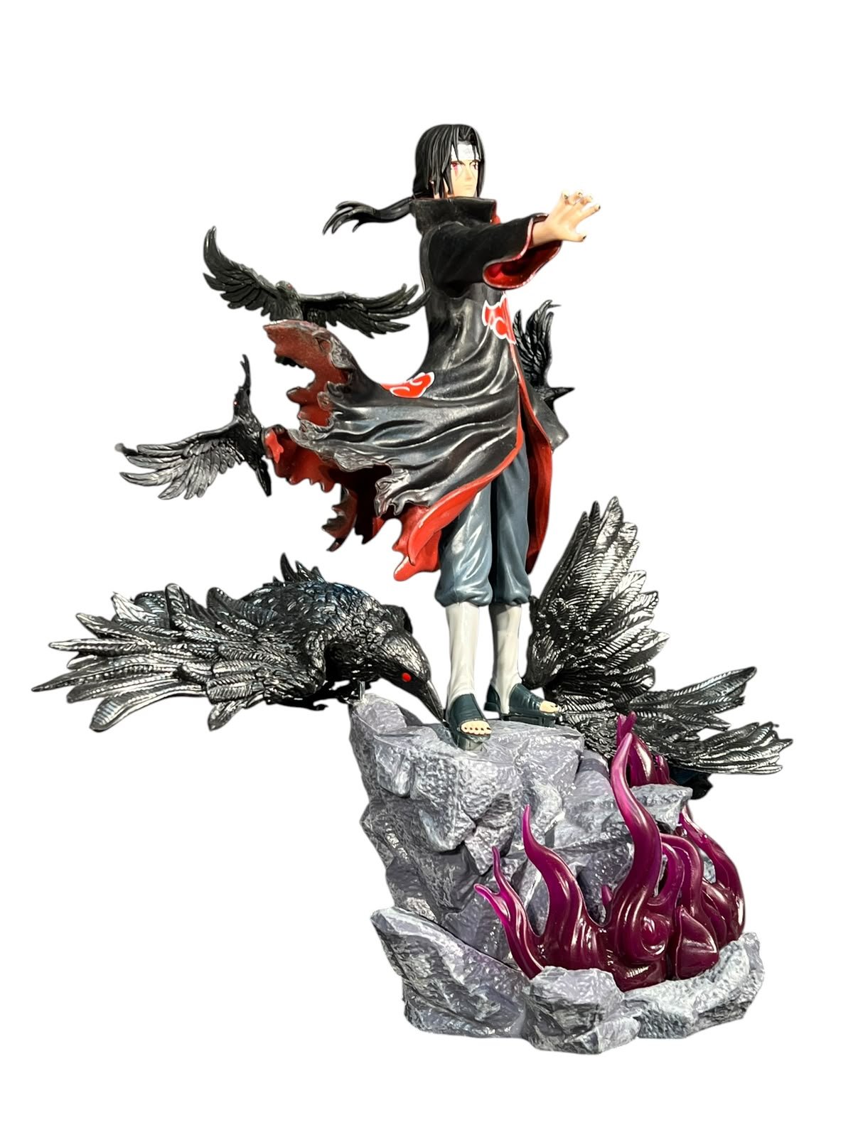 Figura Itachi Uchiha Base Piedra 39cm Cuervos Naruto - Imagen 5