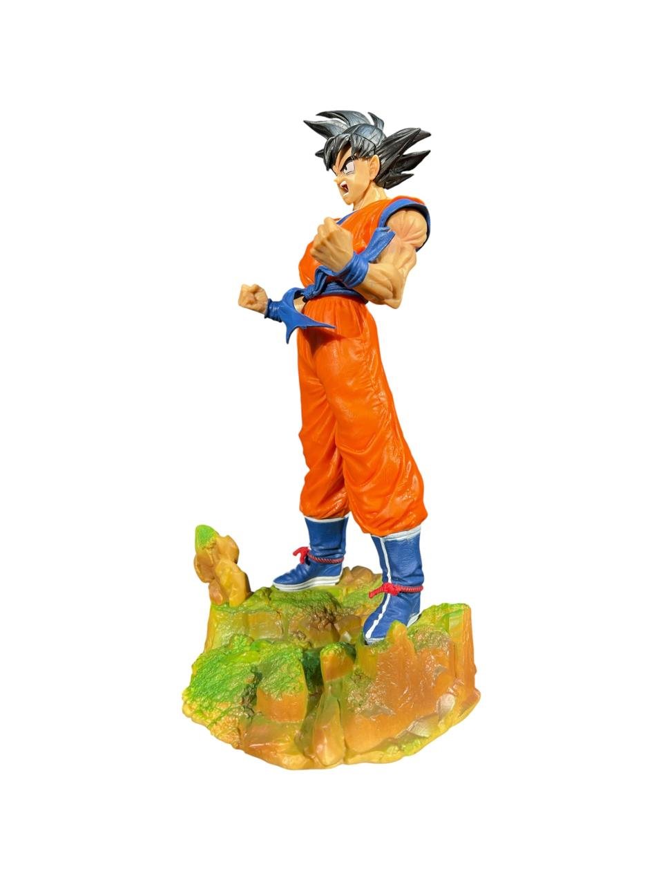 Figura Goku Enojado 32cm Base Piedra Dragon Ball - Imagen 6